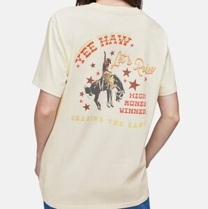 Wildfox Rodeo Cowboy Ryan Boy Tee Crewneck Short Sleeve Pullover Graphic Tee XS